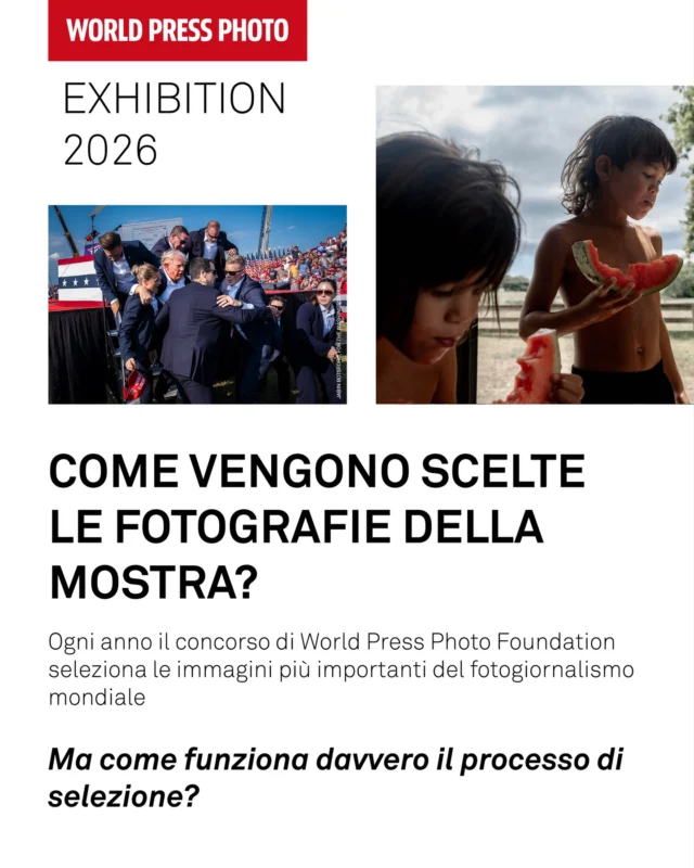 Dietro ogni fotografia della mostra c&rsquo;&egrave; un lungo processo di selezione che coinvolge fotografi e giurie da tutto il mondo.

📷 Ogni anno il concorso organizzato da World Press Photo Foundation raccoglie migliaia di immagini che raccontano eventi, trasformazioni sociali e storie umane da ogni parte del pianeta.

Quelle che vedremo nella prossima edizione nascono proprio da questo processo.

Per ricevere gli aggiornamenti sul concorso e sulla mostra, &egrave; possibile iscriversi alla newsletter dal link che trovi in bio.