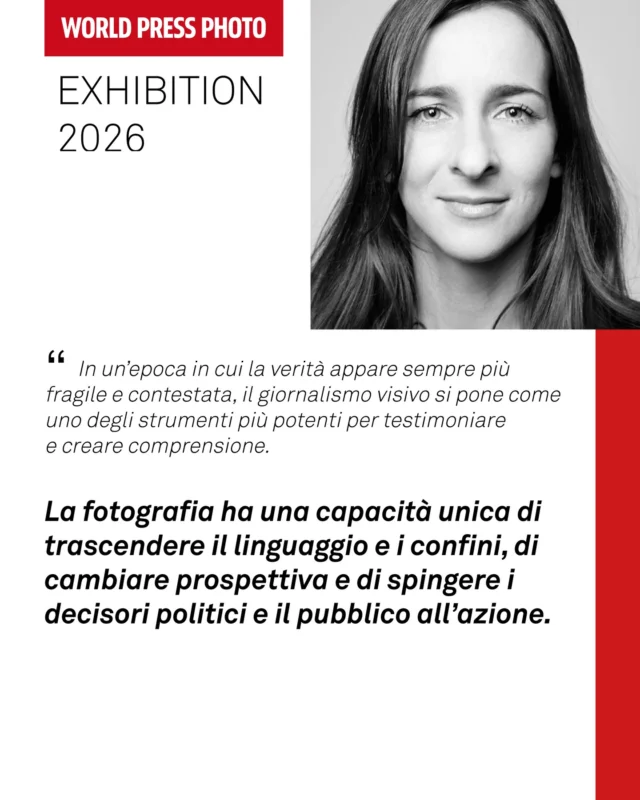 📸 Ogni edizione del World Press Photo Contest racconta il mondo e invita a riflettere sul ruolo del fotogiornalismo nel narrare il presente.
A guidare la giuria globale 2026 sar&agrave; Kira Pollack, tra le figure pi&ugrave; autorevoli della fotografia internazionale, insieme a una giuria che valuter&agrave; i lavori provenienti da tutto il mondo.
Le fotografie selezionate entreranno nella nuova mostra internazionale della World Press Photo Foundation, che ogni anno porta il grande fotogiornalismo nelle citt&agrave; di tutto il mondo.
La mostra torner&agrave; anche a Bari.
Per ricevere aggiornamenti su concorso, fotografie vincitrici e mostra iscriviti alla newsletter (trovi il link in bio).